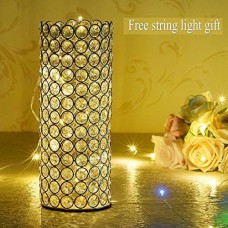 Silver Crystal Cylinder Vase Candle Tealight Holder Wedding Party Decoration   163202873950